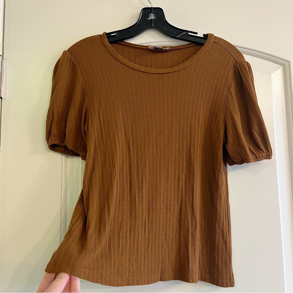 Loft blouse rust colored